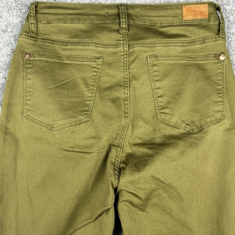 Judy Blue Los Angeles Jeans Women's 7/28 Skinny Fit Olive Green Trendy‎ Casual